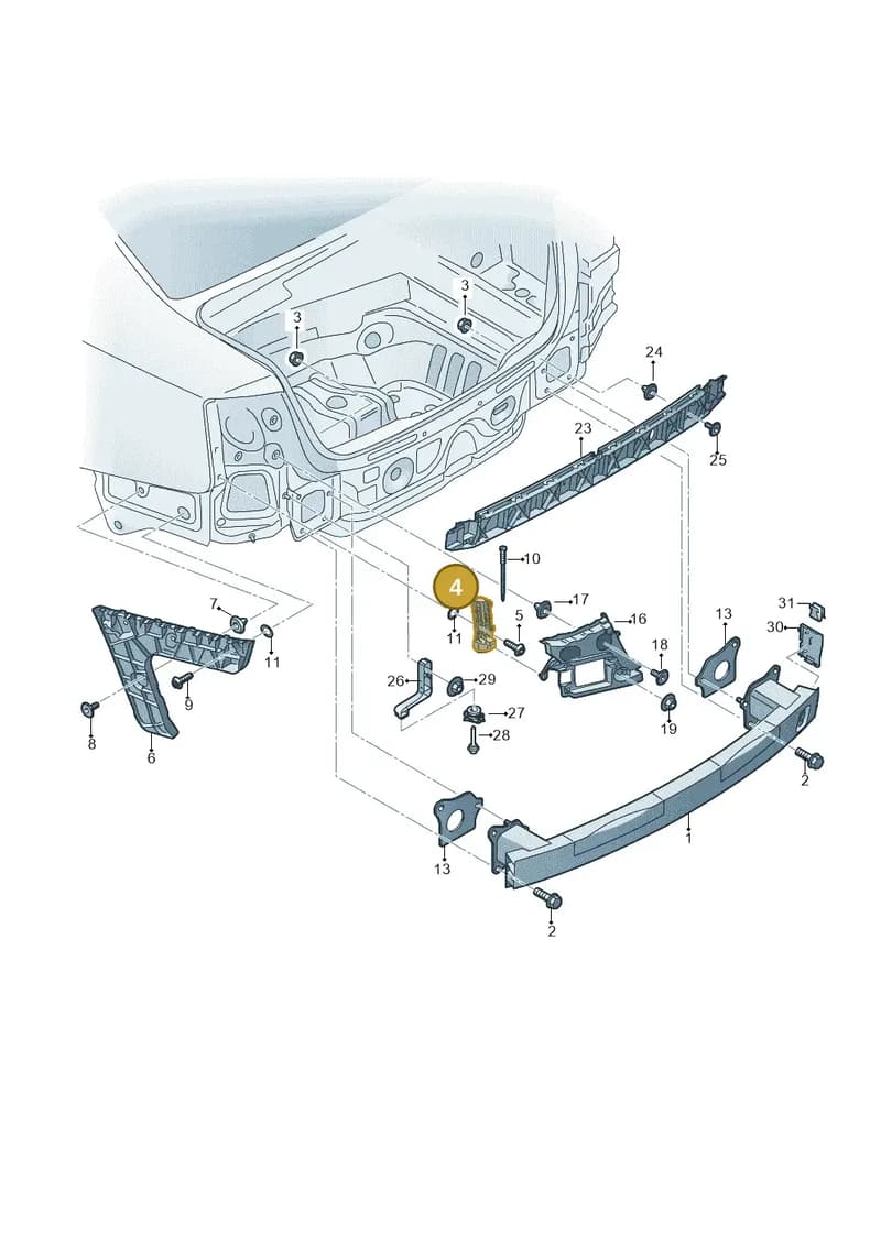 4G9807889B — Audi A6 (2014-2018) diagram 798807500, position 4
