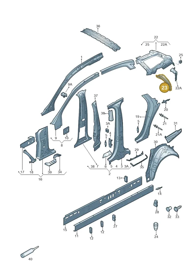 4G9809290 — Audi A6 (2014-2018) diagram 717809100, position 23