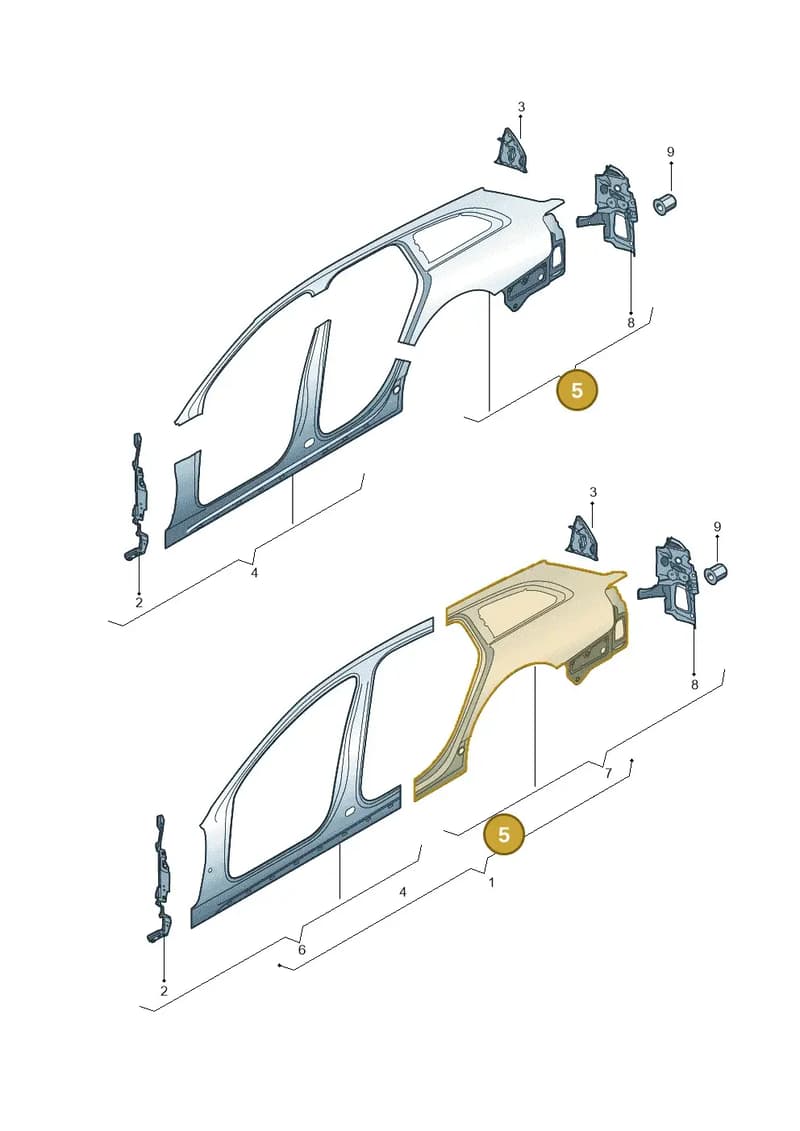 4G9809833 — Audi A6 (2014-2018) diagram 717809600, position 5