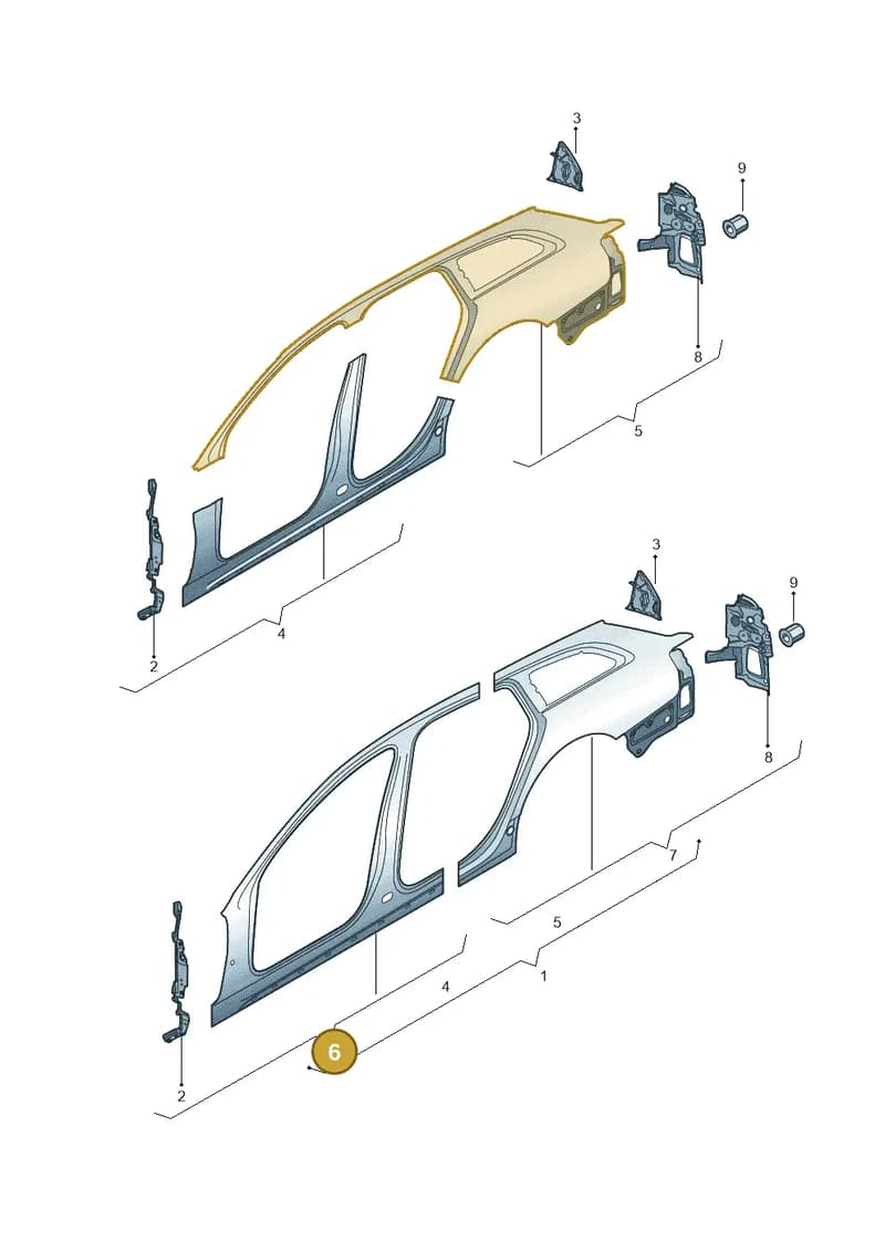4G9809840 — Audi A6 (2014-2018) diagram 717809600, position 6
