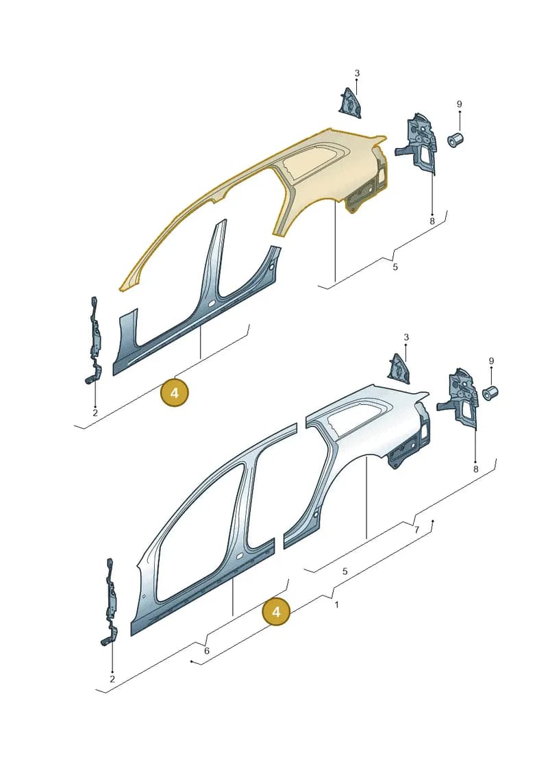 4G9809847 — Audi A6 (2014-2018) diagram 717809600, position 4