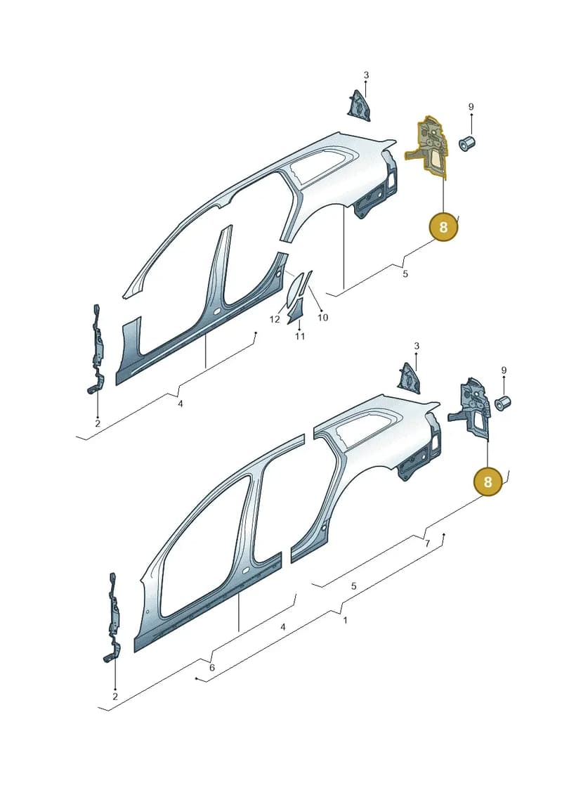 4G9810415 — Audi RS6 Avant (2013-2018) diagram 758809600, position 8
