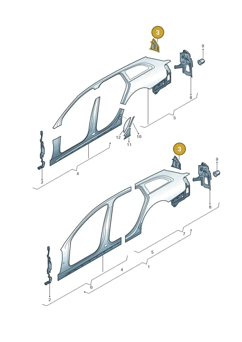 4G9810569 — Audi RS6 Avant (2013-2018) diagram 758809600, position 3