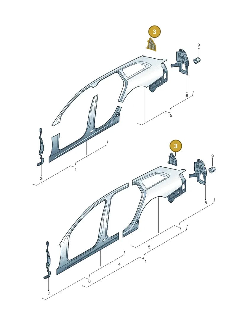 4G9810570 — Audi A6 (2014-2018) diagram 717809600, position 3