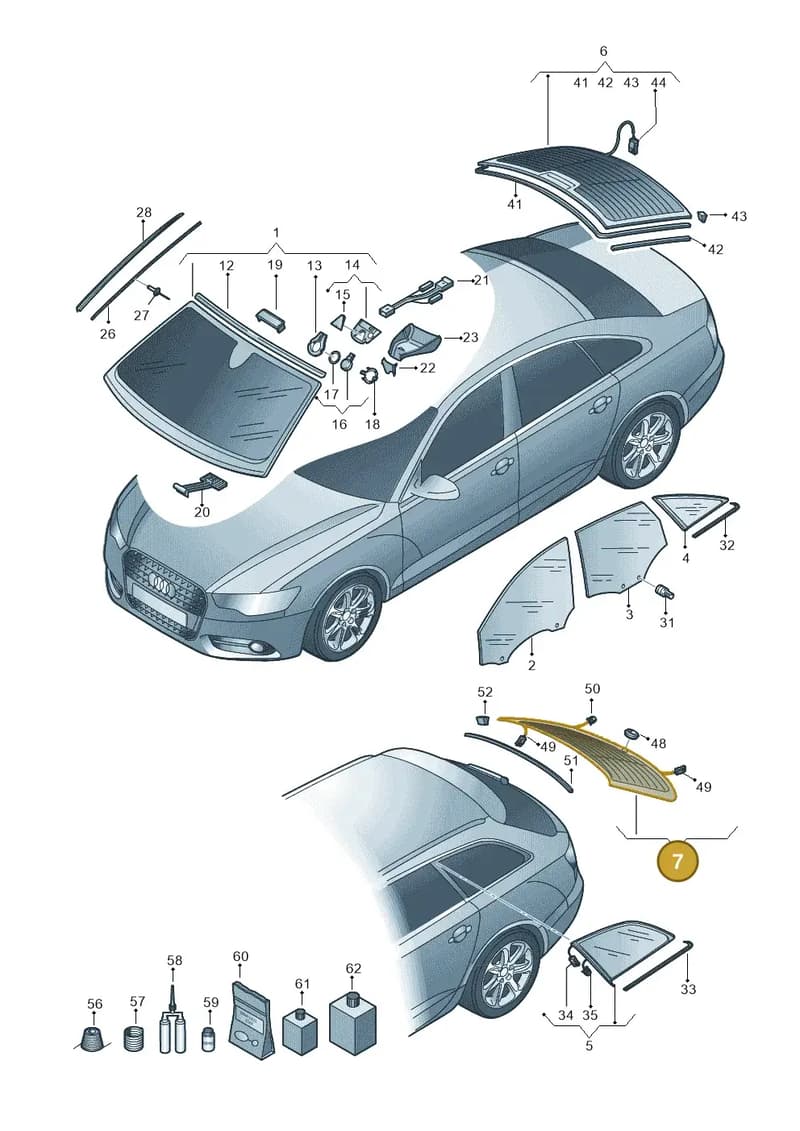 4G9845501ANVB — Audi A6 Avant (2012-2018) diagram 717845000, position 7
