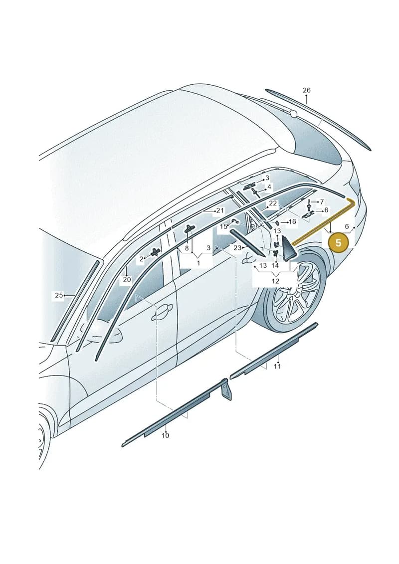 4G9853346FT94 — Audi RS6 Avant (2013-2018) diagram 738853100, position 5