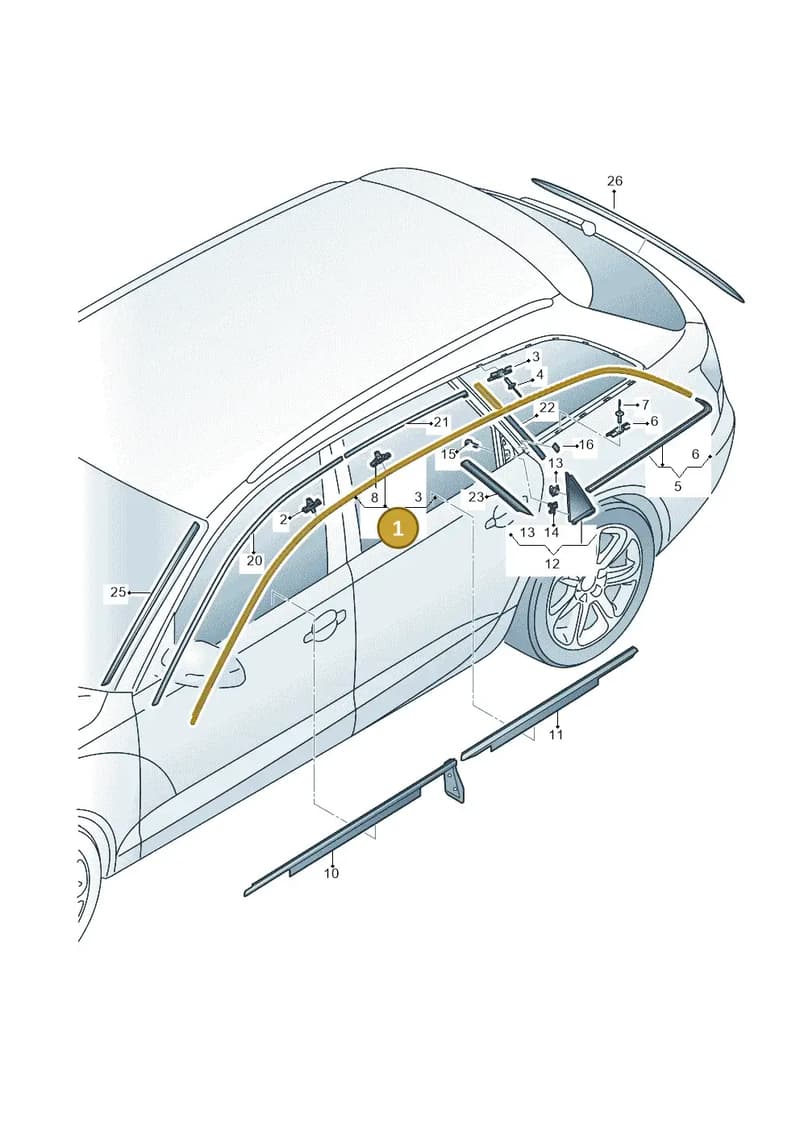 4G9853704GT94 — Audi RS6 Avant (2013-2018) diagram 738853100, position 1