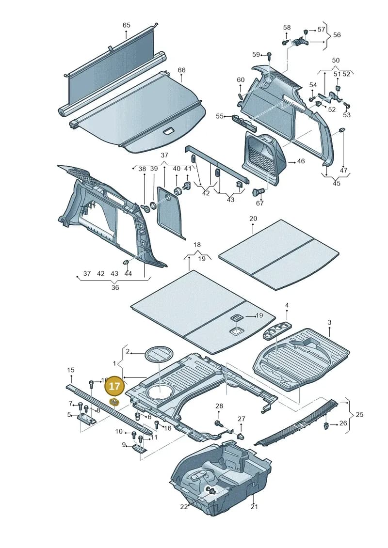 4G9863539 — Audi A6 (2014-2018) diagram 717863900, position 17
