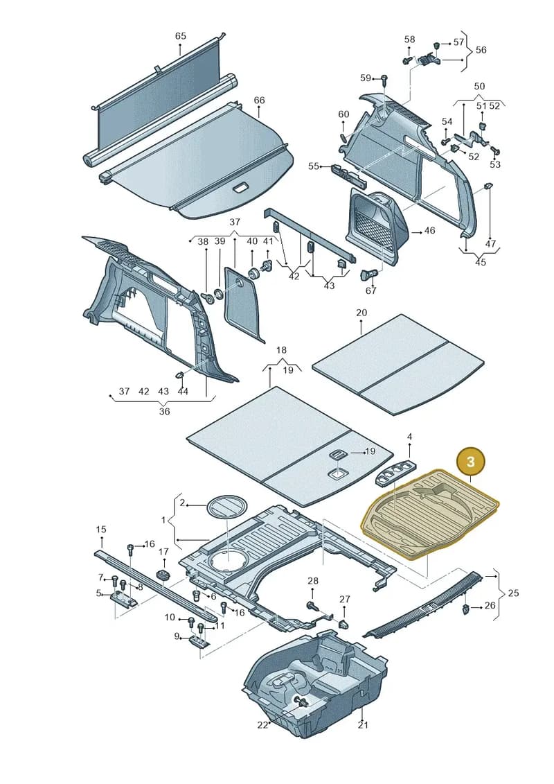 4G9863547H — Audi A6 (2014-2018) diagram 717863900, position 3