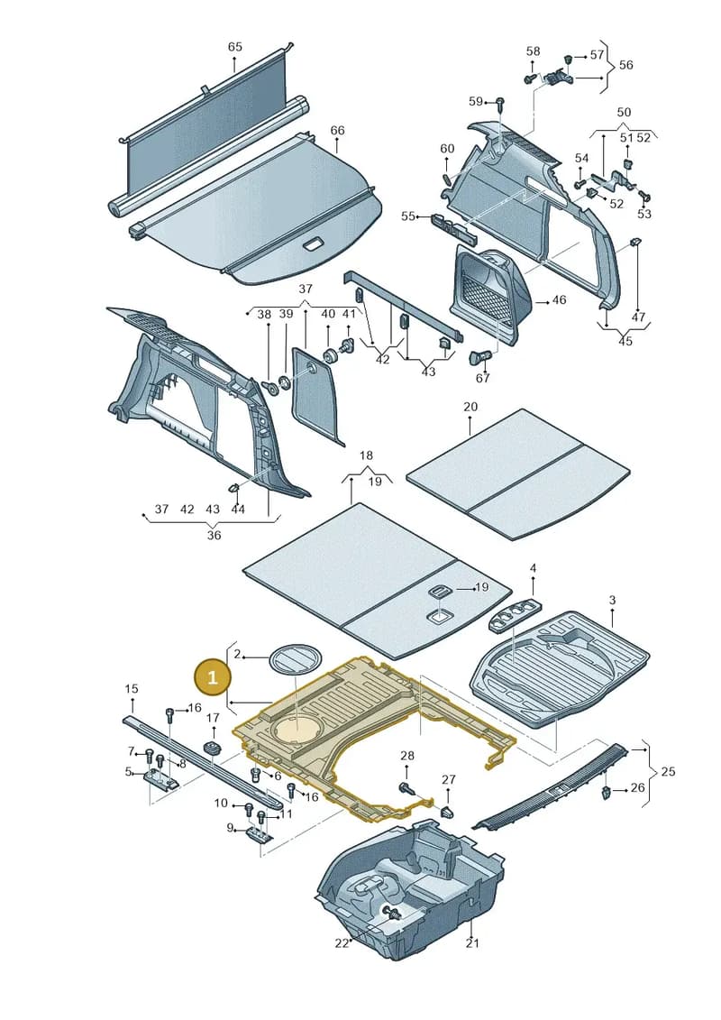 4G9864105C — Audi A6 (2014-2018) diagram 717863900, position 1