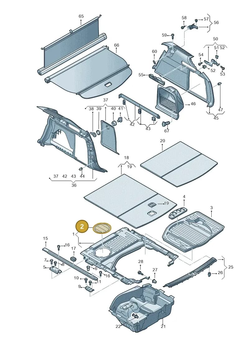 4G9864797 — Audi A6 (2014-2018) diagram 717863900, position 2