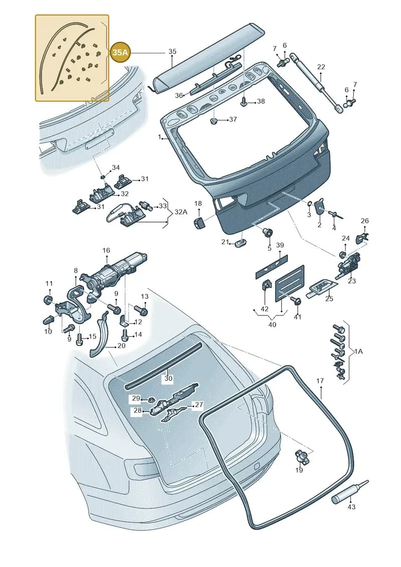 4G9898941 — Audi A6 (2014-2018) diagram 717827100, position 35A
