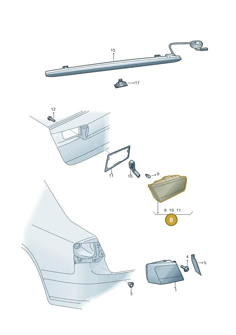 4G9945094D — Audi RS6 Avant (2013-2018) diagram 758945000, position 8