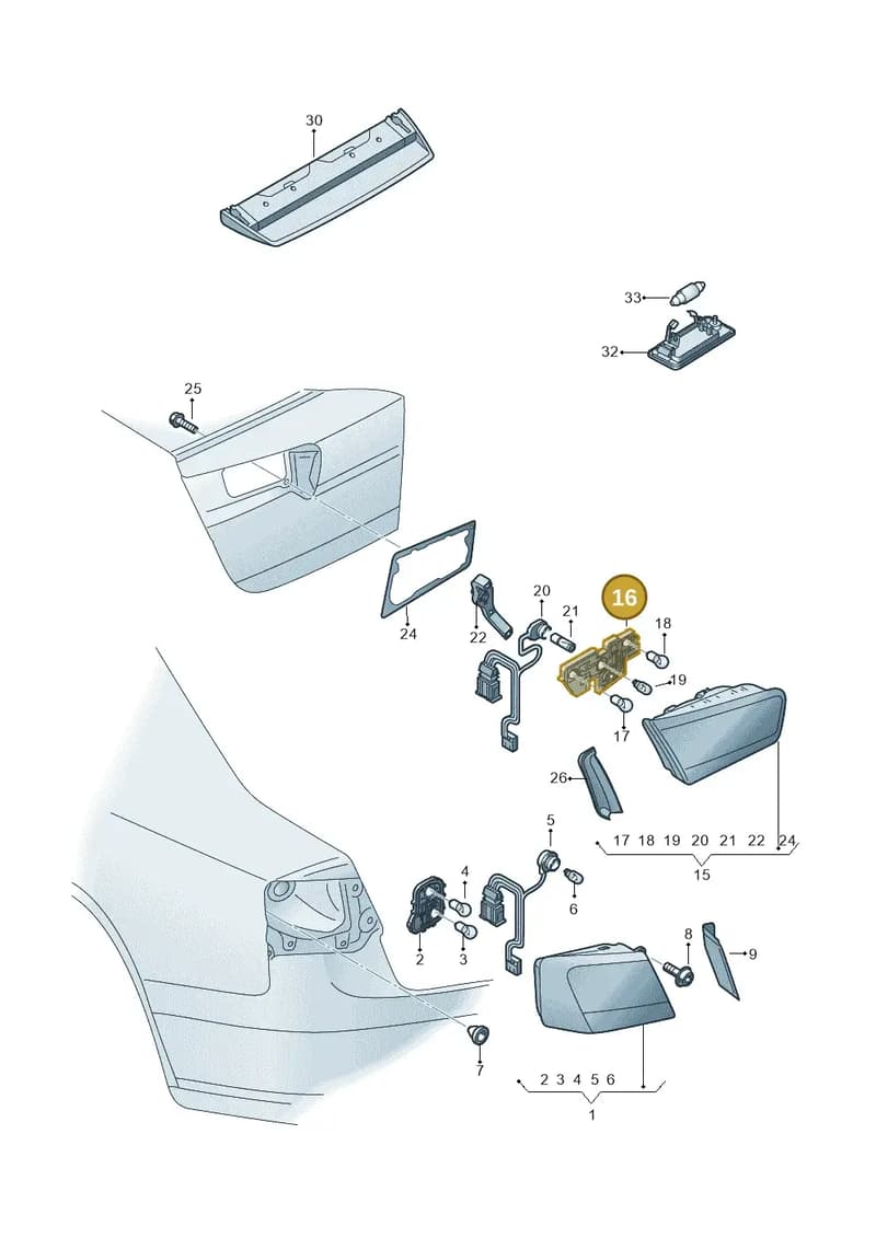 4G9945221A — Audi A6 Avant (2012-2018) diagram 717945000, position 16