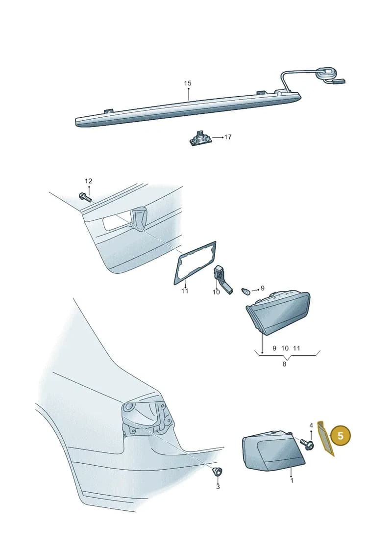 4G9945254 — Audi RS6 Avant (2013-2018) diagram 758945000, position 5