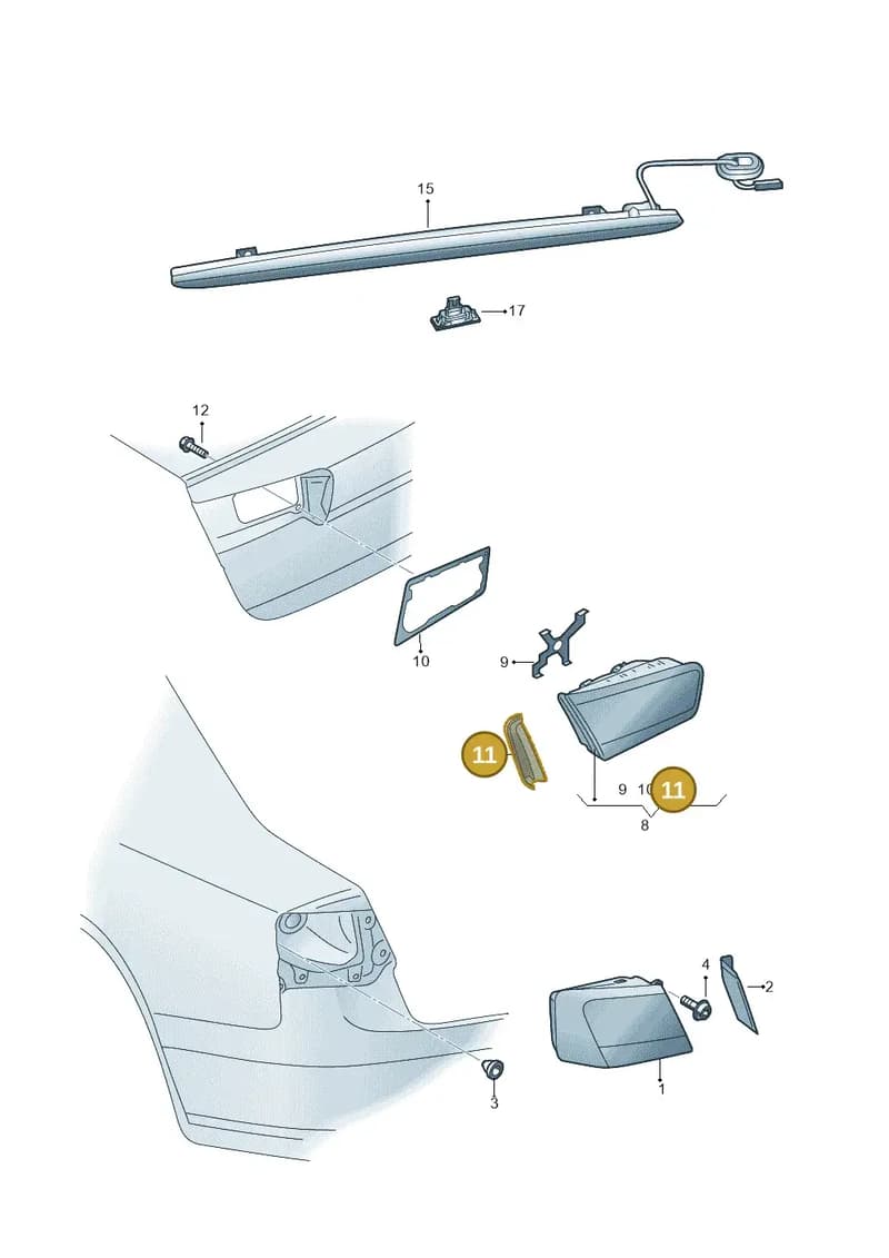 4G9945255 — Audi A6 (2014-2018) diagram 798945100, position 11
