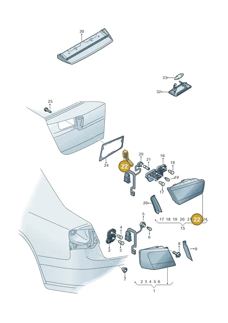 4G9945567 — Audi A6 Avant (2012-2018) diagram 717945000, position 22