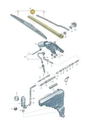 4G9955407A1P9 Audi Wiper Arm (Black 1P9)
