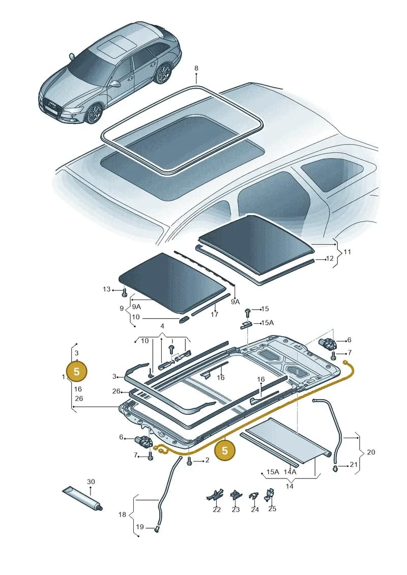 4G9971648 — Audi A6 (2014-2018) diagram 717877100, position 5
