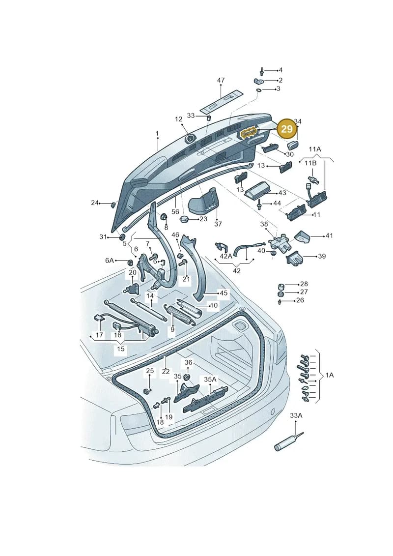 4GD827127 — Audi A6 1.8 (2015-2019) diagram 887827000, position 29