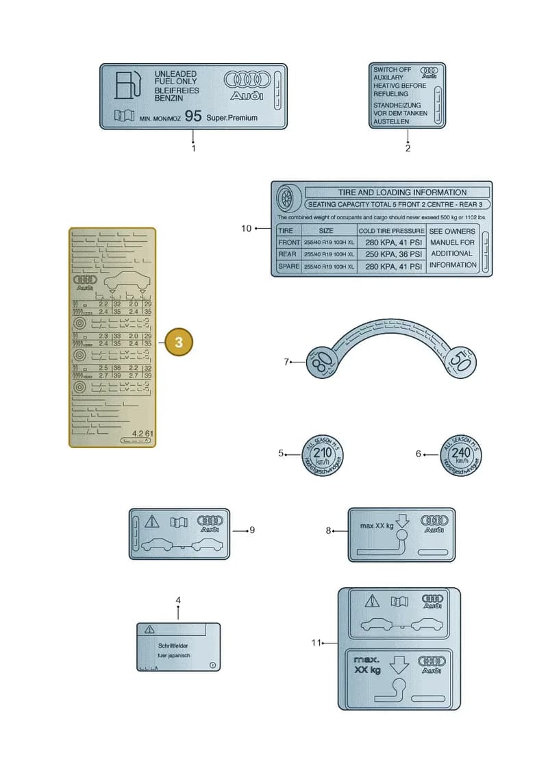 4H0010502EJ — Audi A8L qu. 3.0 TDI (2009-2014) diagram 620010200, position 3