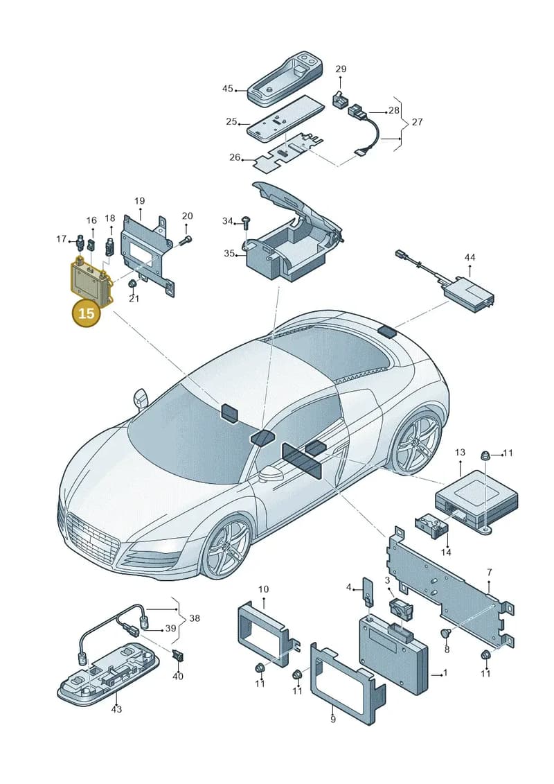 4H0035446A — Audi R8 qu. 5.2 (2012-2015) diagram 618035550, position 15