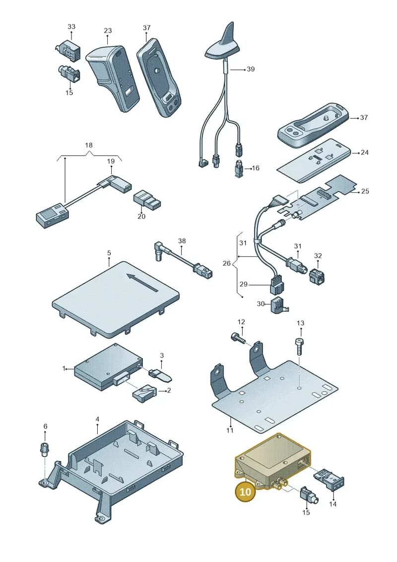 4H0035446A — Audi RS3 Sportback (2011-2012) diagram 646035550, position 10