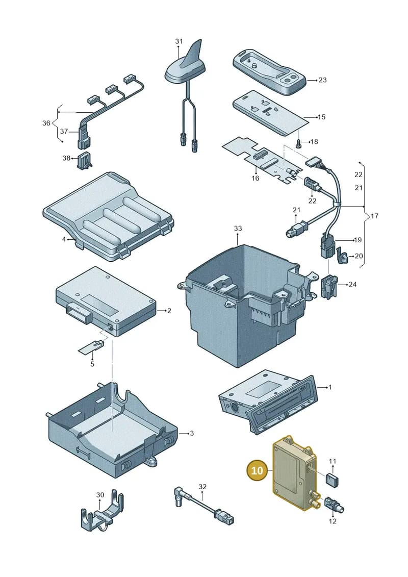 4H0035446A — Audi Q5 qu. 2.0 TDI (2012-2017) diagram 647035560, position 10