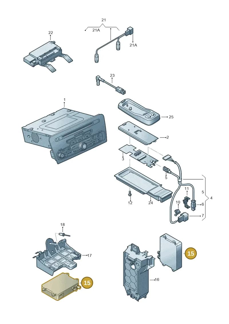 4H0035446A — Audi A1 Sportback (2014-2018) diagram 708035550, position 15