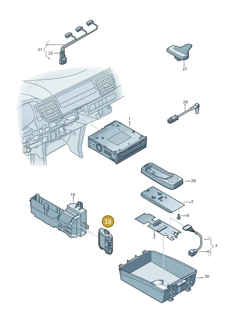 4H0035446A — Audi A8 (2013-2018) diagram 771035550, position 15