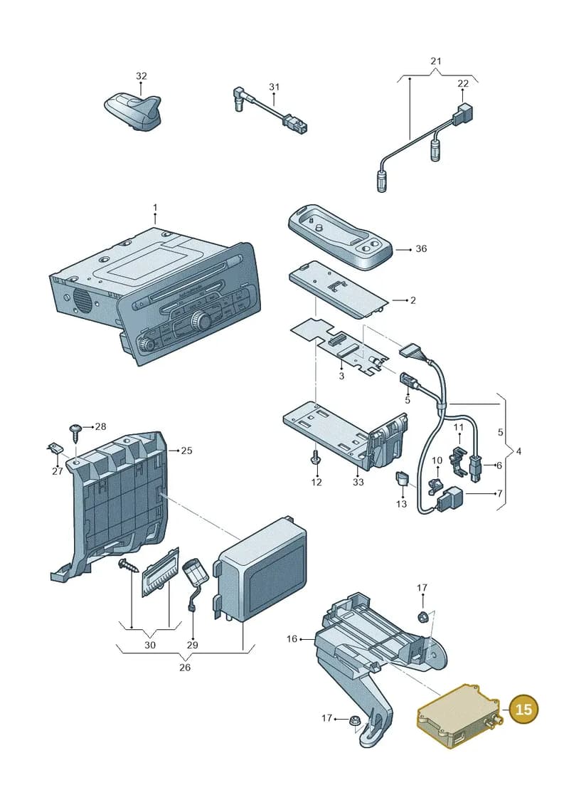 4H0035446A — Audi Q3 (2014-2019) diagram 855035550, position 15