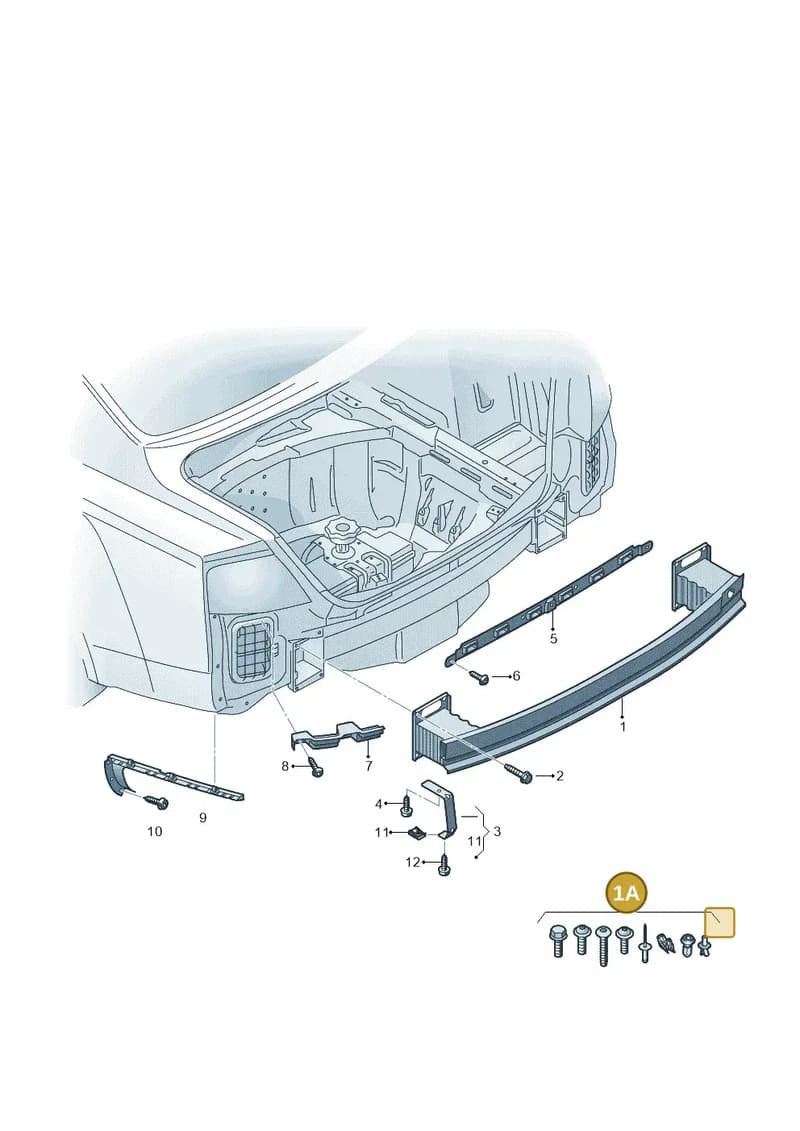 4H0098627 — Audi A8 (2013-2018) diagram 696807500, position 1A