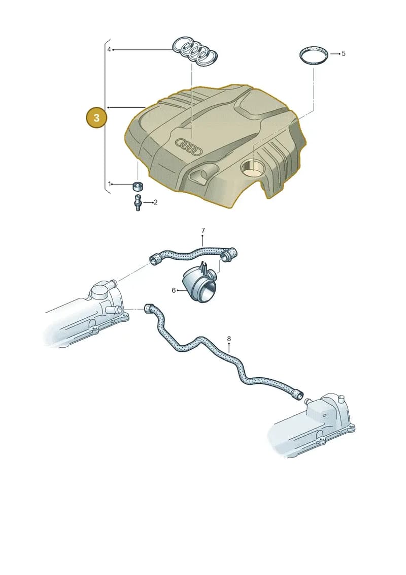 4H0103925B — Audi A8 (2013-2018) diagram 675103670, position 3