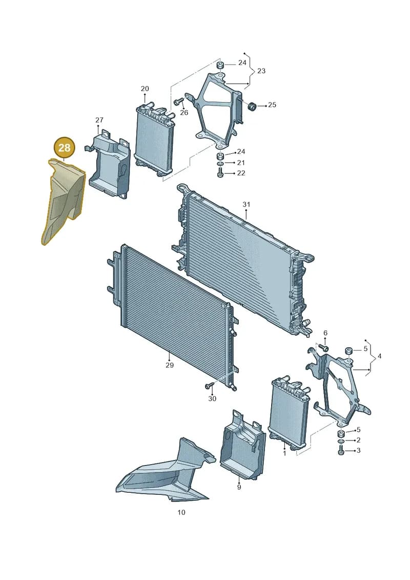 4H0117336D — Audi A8 (2013-2018) diagram 771121760, position 28