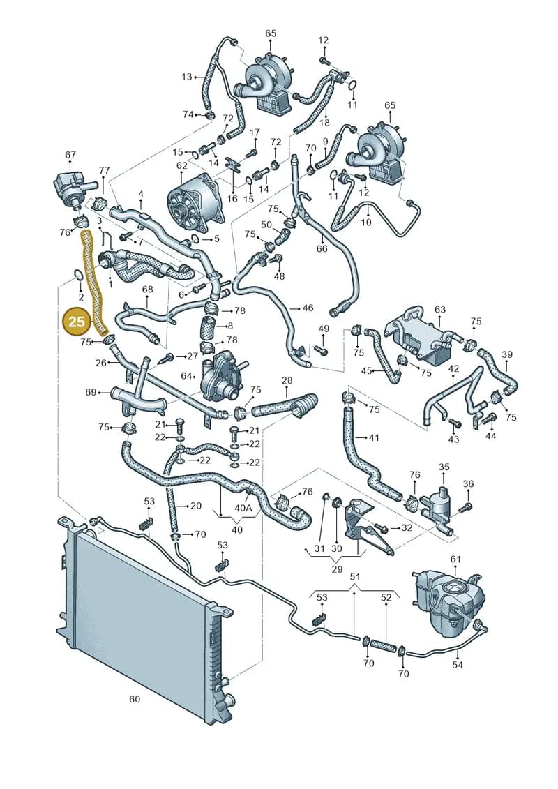 4H0121053E — Audi A8 (2013-2018) diagram 771121180, position 25