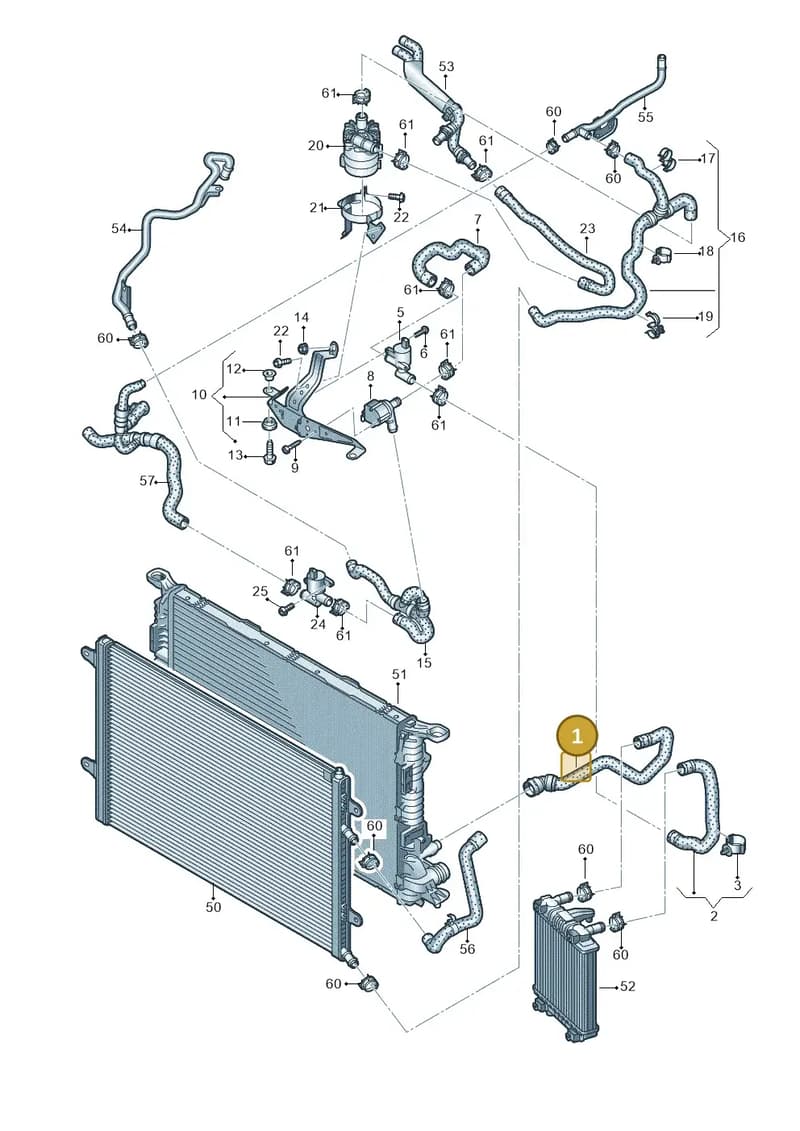 4H0121056L — Audi A8 (2013-2018) diagram 696121550, position 1