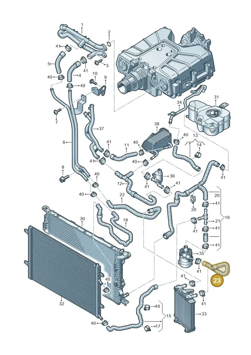 4H0121058E — Audi A8L qu. 3.0 TDI (2009-2014) diagram 696121160, position 23