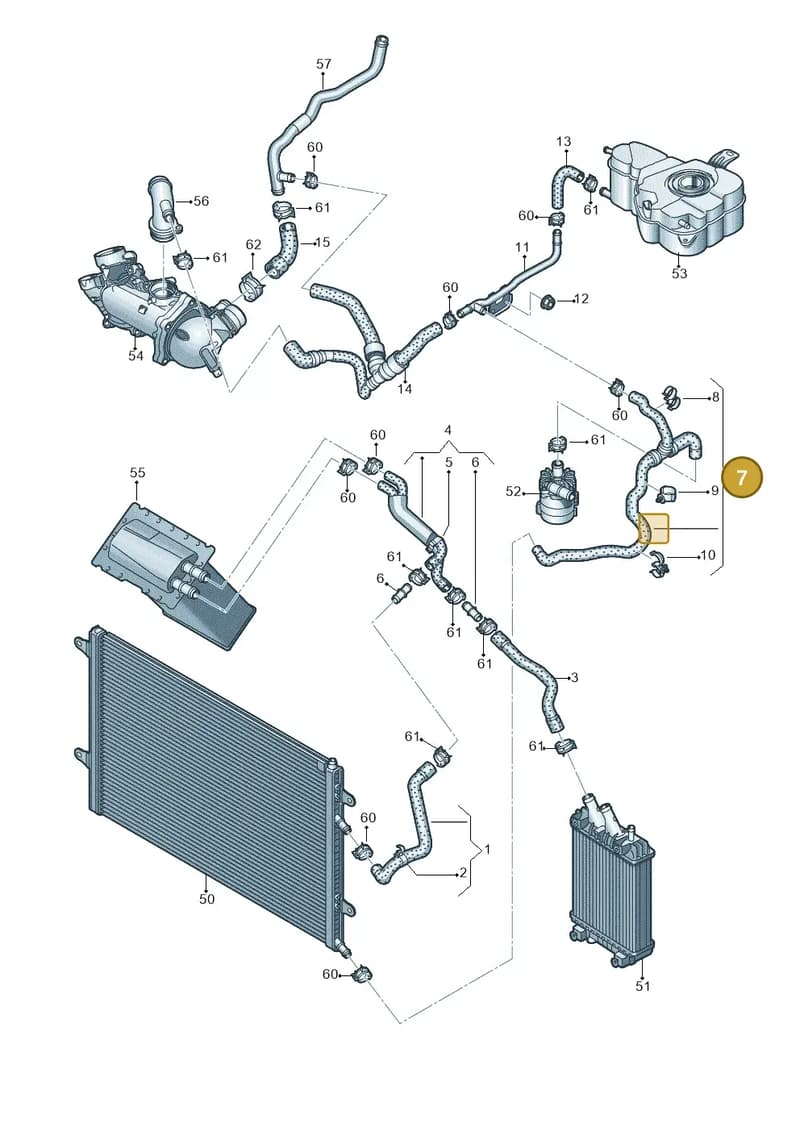 4H0121059 — Audi A8 (2013-2018) diagram 696121540, position 7