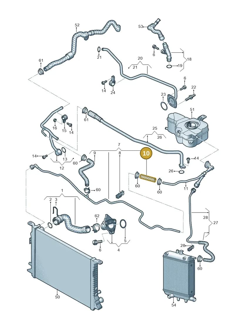 4H0121107J — Audi A8 (2013-2018) diagram 771121400, position 10