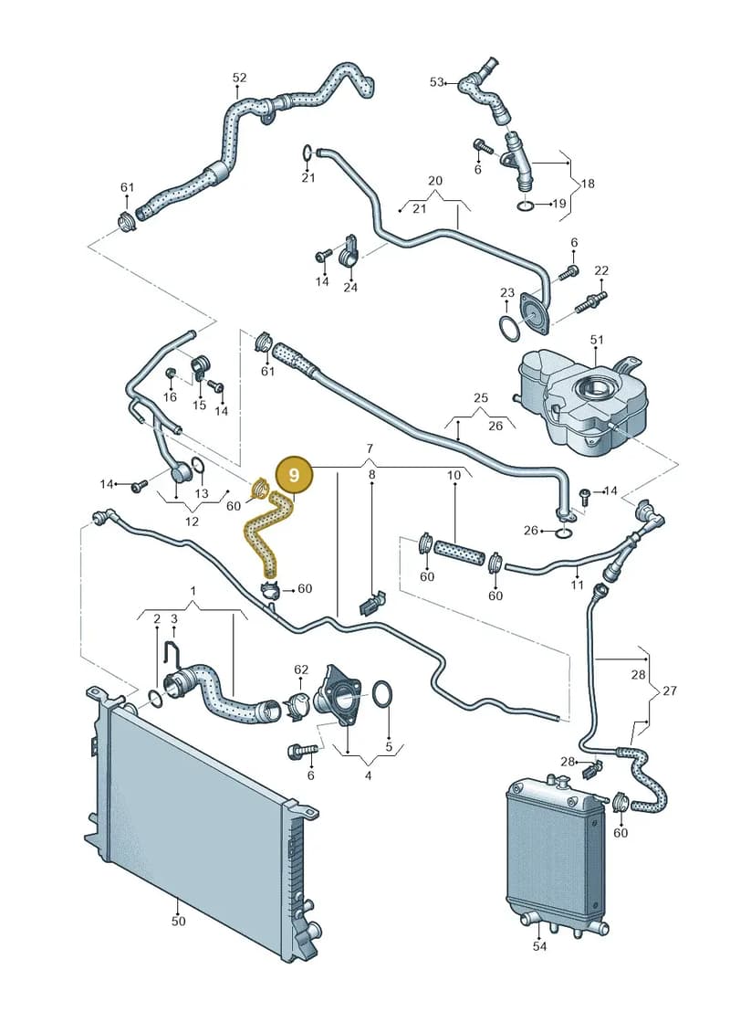 4H0121107R — Audi A8 (2013-2018) diagram 771121400, position 9