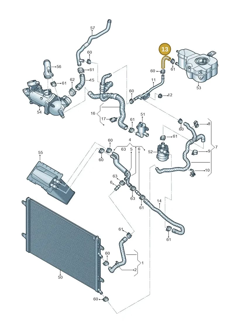 4H0121109C — Audi A8 (2013-2018) diagram 696121560, position 13