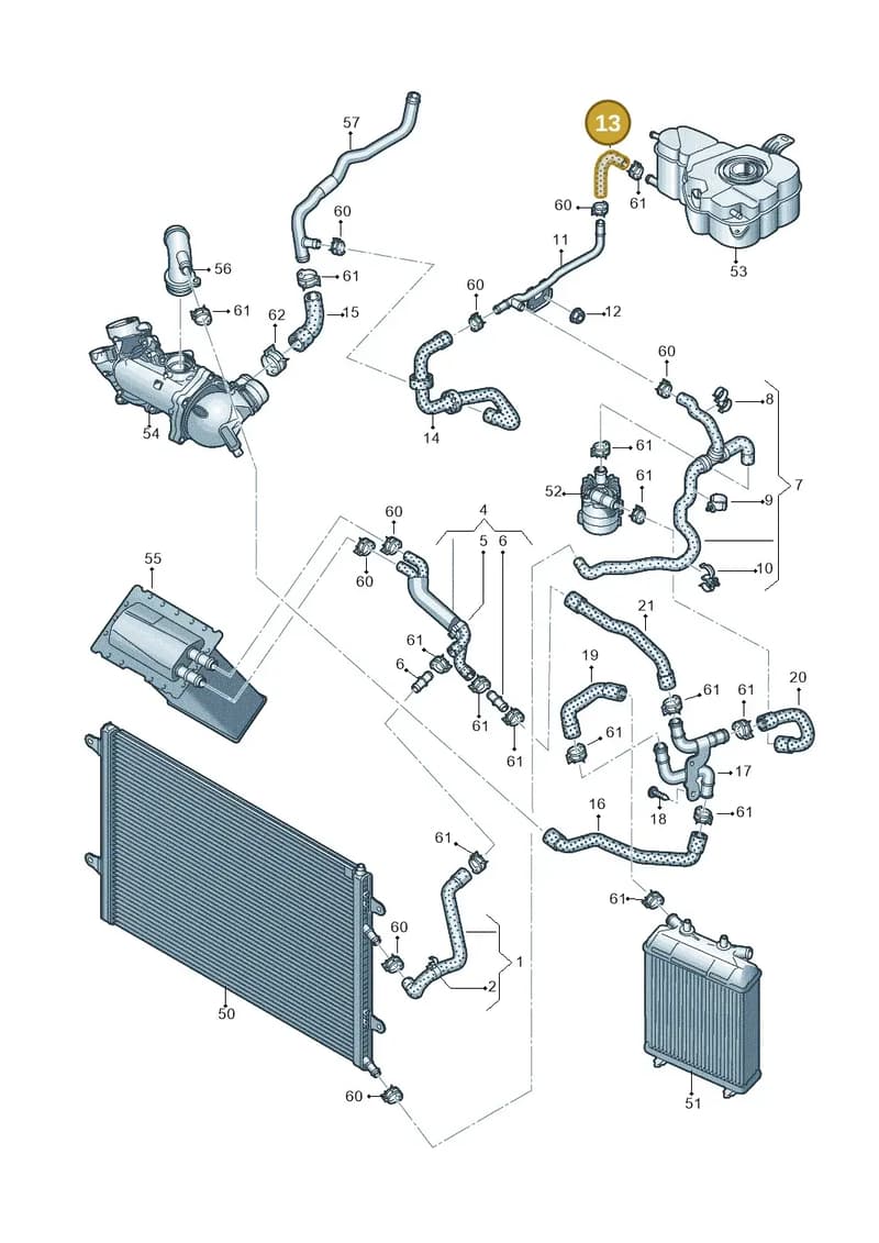 4H0121109C — Audi A8 (2013-2018) diagram 771121440, position 13