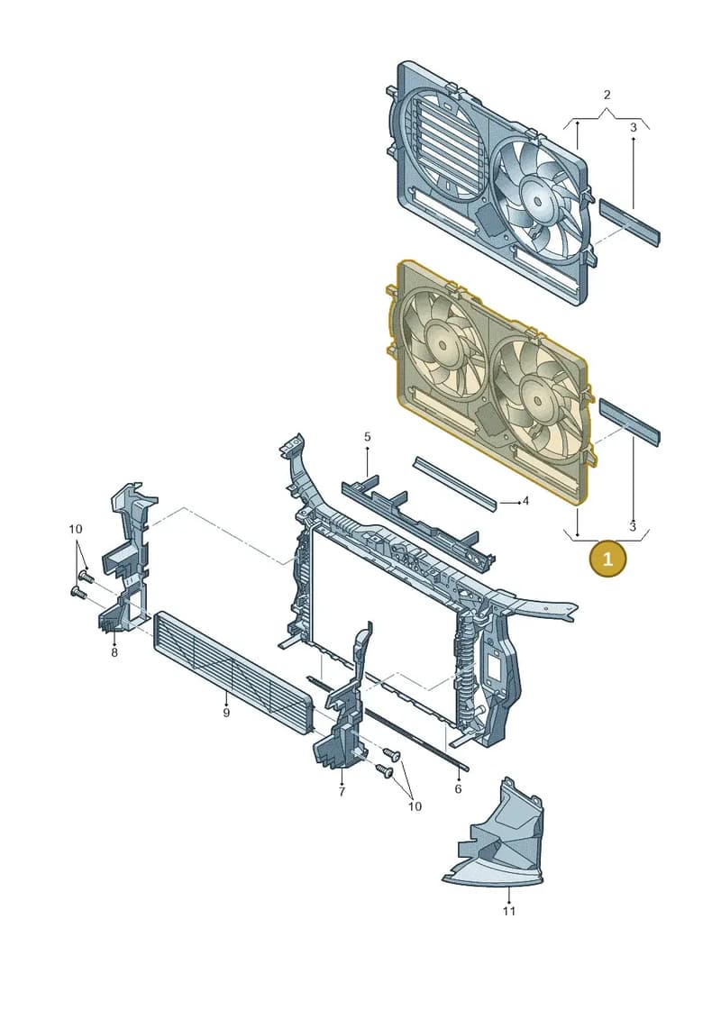 4H0121207B — Audi Q5 qu. 2.0 TDI (2012-2017) diagram 647121900, position 1