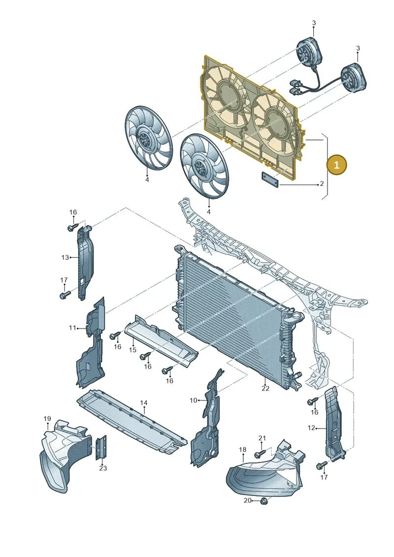4H0121207C — Audi RS6 Avant (2013-2018) diagram 758121900, position 1