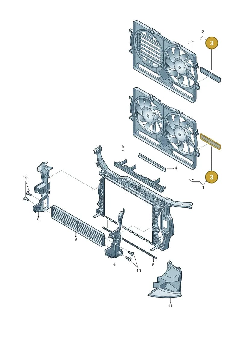 4H0121223 — Audi Q5 qu. 2.0 TDI (2012-2017) diagram 647121900, position 3