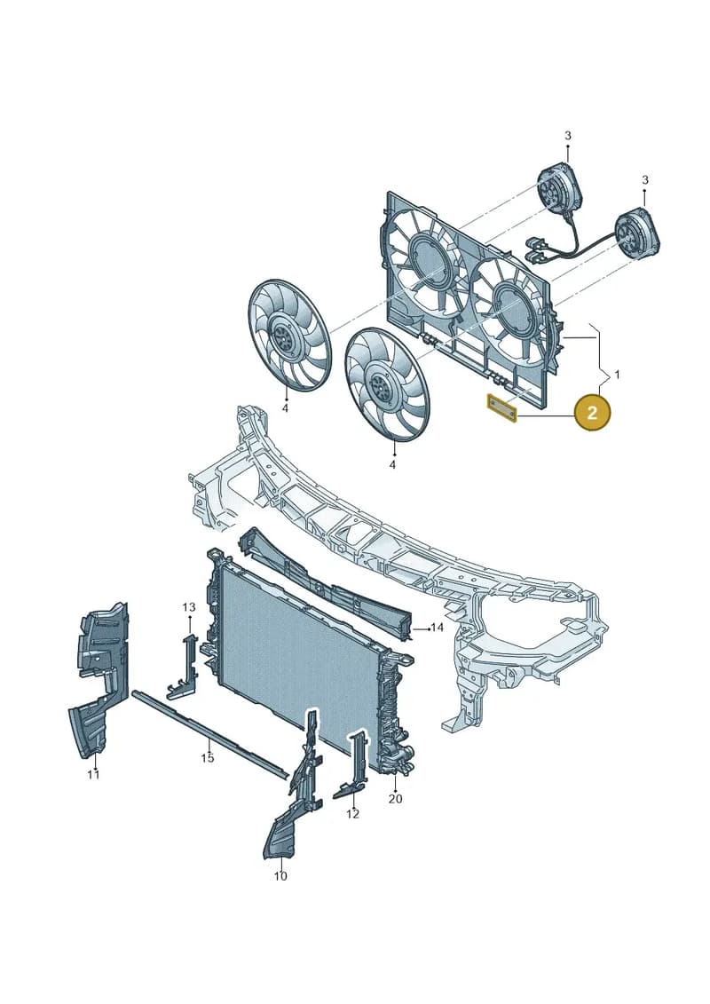 4H0121223 — Audi A8 (2013-2018) diagram 696121910, position 2