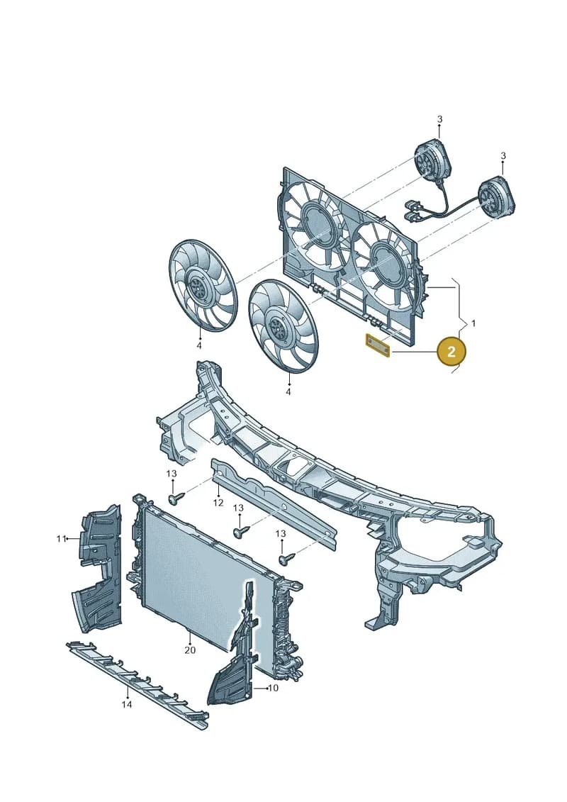 4H0121223 — Audi A7 Sportback (2014-2018) diagram 788121910, position 2