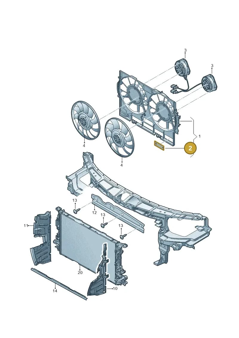 4H0121223 — Audi A7 Sportback (2014-2018) diagram 788121900, position 2