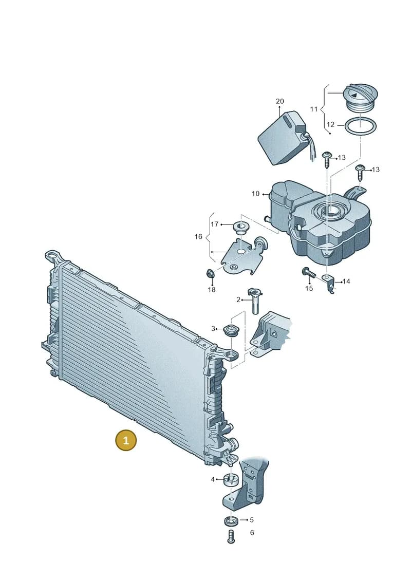 4H0121251B — Audi A8 (2013-2018) diagram 696121700, position 1