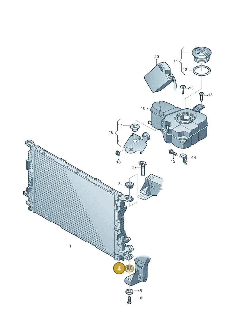 4H0121276 — Audi A8 (2013-2018) diagram 696121700, position 4